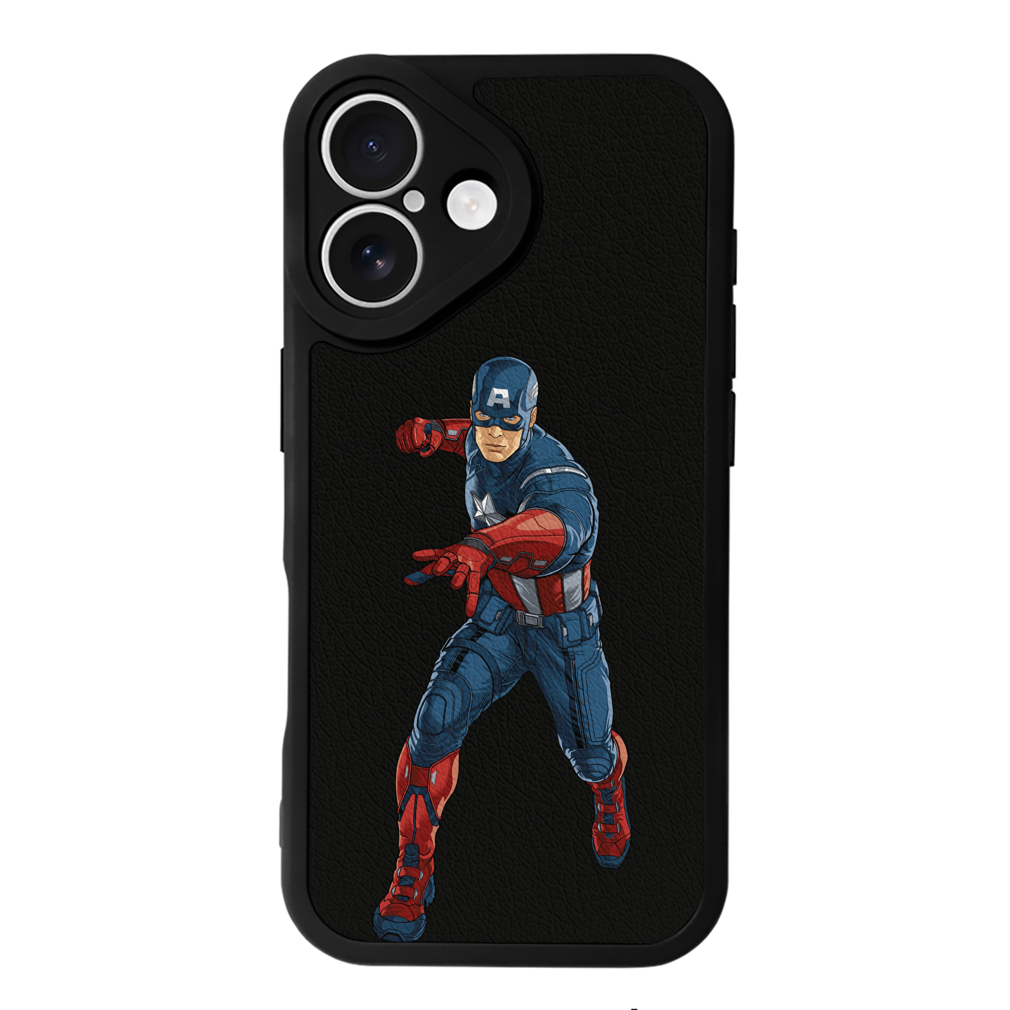 （画像用） アベンジャーズ The Avengers 【iPhone 16シリーズ対応】シリコンスマホケース（レザー調） 材質：シリコン